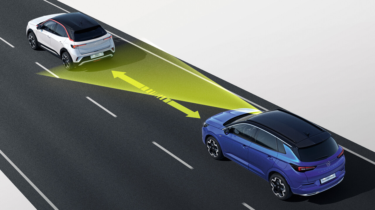 Opel Grandland - Inovace - Asistent jízdy na dálnici Opel Grandland
